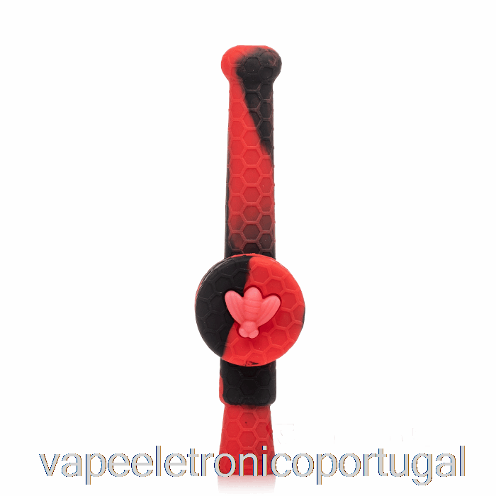 Vape Eletrônico Stratus Recuperador Mel Dipper Silicone Dab Palha Carmesim (preto/vermelho)